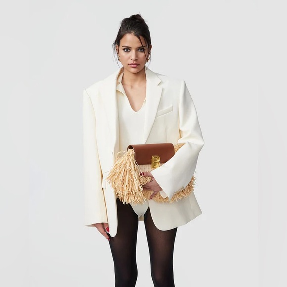 Brandon Blackwood Medium Nia Bag- Fringed Wicker - Picture 4 of 8